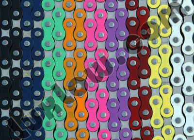 Blue & Silver 2 Tone Fixie Bicycle Chain 1/2