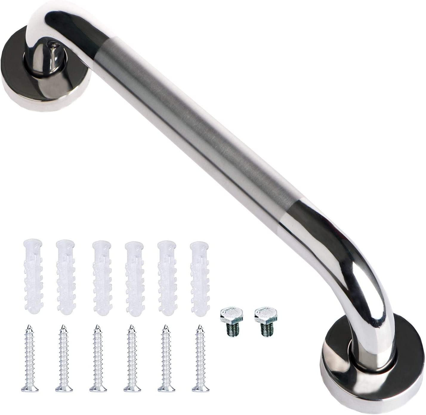 12 Inch Stainless Steel Chrome Shower Grab Bar, ZUEXT Bathroom Balance Bar,,,