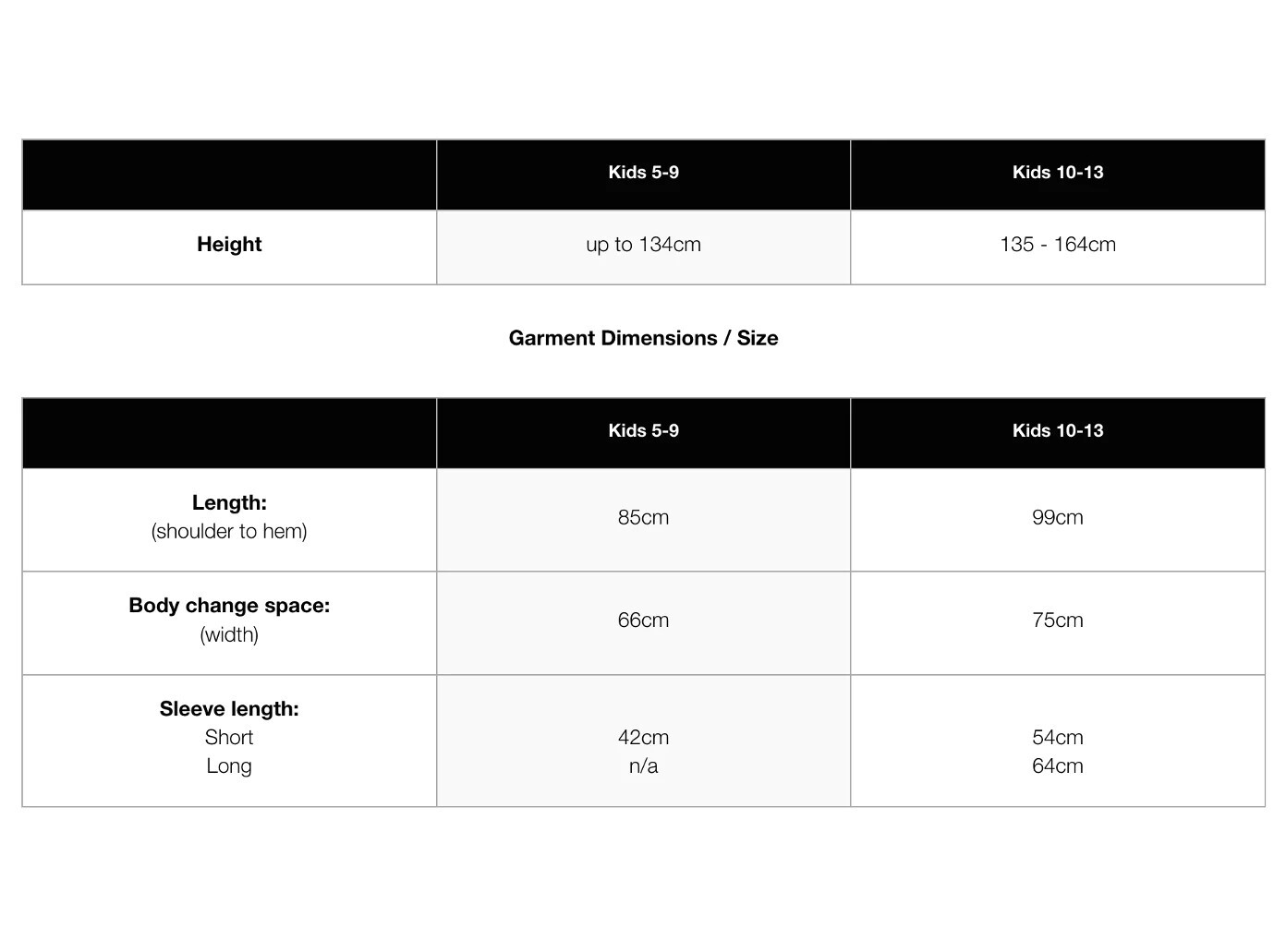 Dryrobe Advance Kids Changing Robe. Black/Blue, short sleeve. Small