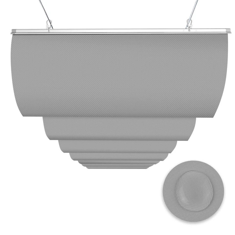 Waterproof Retractable Pergola Replacement Shade Cover Wave Sail Awning-Grey - Image 2 of 4