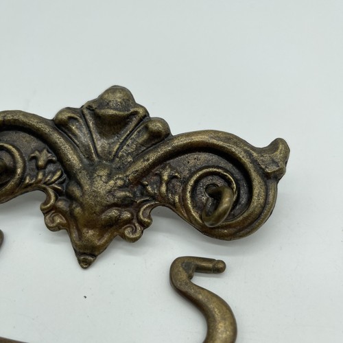 Antique Cast Brass Drawer Pull Bail - 3” Double Ornate Brass Restoration - Picture 3 of 7