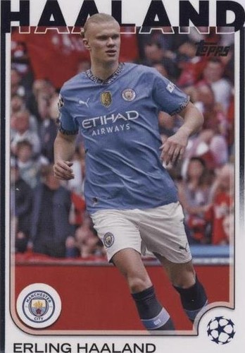 2024 Topps Stadium Club Chrome Erling Haaland Man City Orange Wave