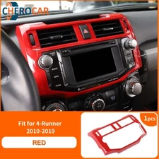 Red Central Console Vent GPS Navigation Panel Inner Cover for 4Runner 2010-2019