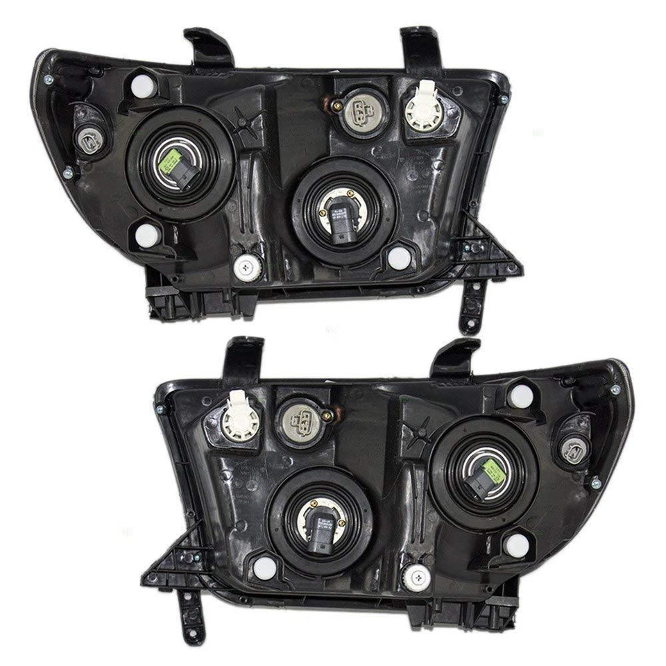 Juego de faros DEPO para Toyota Sequoia Tundra 2008-2017 lado del conductor y del pasajero Foto 2 de 3