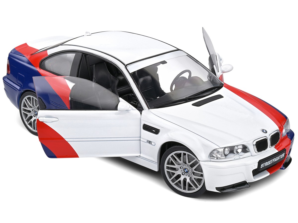 2000 BMW E46 M3 Streetfighter White with Blue and Red Graphics 1