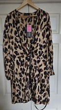 Pretty Little Thing Animal Print Satin Wrap Dress – Size 22
