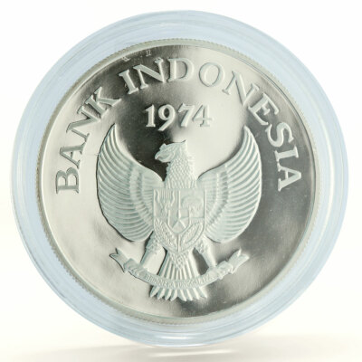 Indonesia 5000 rupiah Animal series Orangutan proof silver coin