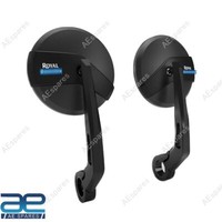 Lenkerendenspiegel Set Passend FüR Royal Enfield Super Meteor Shotgun Bear Cl...