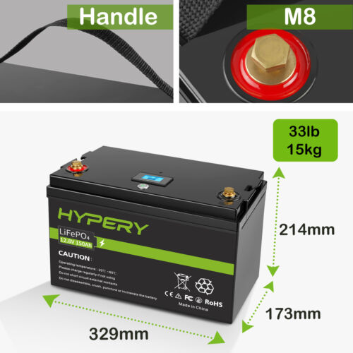 LiFePO4 Battery 30AH 50AH 100AH 150AH 200AH 12.8V Lithium Solarbattery/Charger - Picture 30 of 34