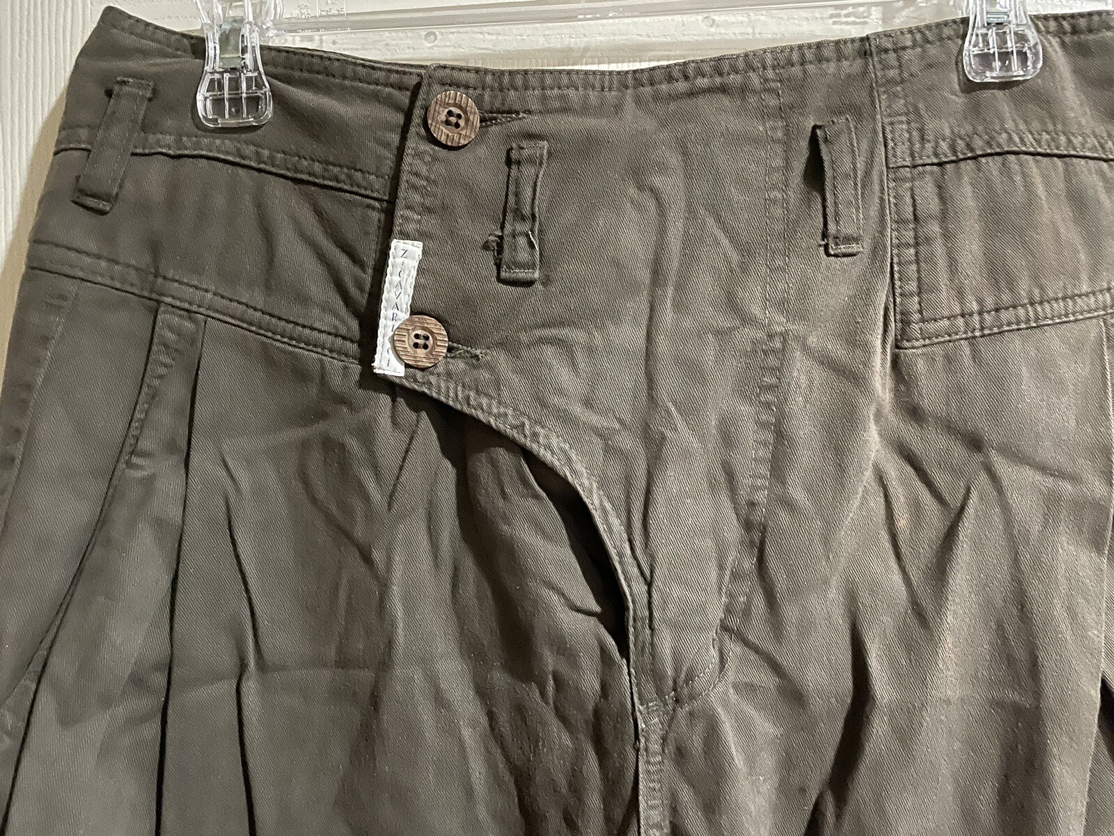 Vtg 80s Z Cavaricci Pants Parachute Pleated High Waist Tapered Brown Pants 30 eBay