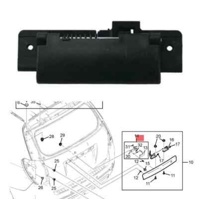 Rear Tailgate Outer Trunk Exterior Handle For Chevrolet Captiva C100 140 07-17