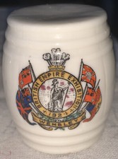 Willow Art Crested China Barrel. British Empire Exhibition 1921 Wembley Crest.