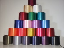 Ribbon 100mm (10cm) Wide – Plain Polyester, Assorted Colours, Free P&P