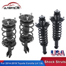 Set 4 Complete Struts Shock Absorbers For 2014-2019 Toyota Corolla Frontrear