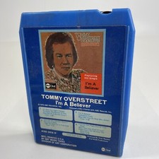Tommy Overstreet, I'm A Believer 8-Track Tape, 1975 Blue Cart, Christian Pop