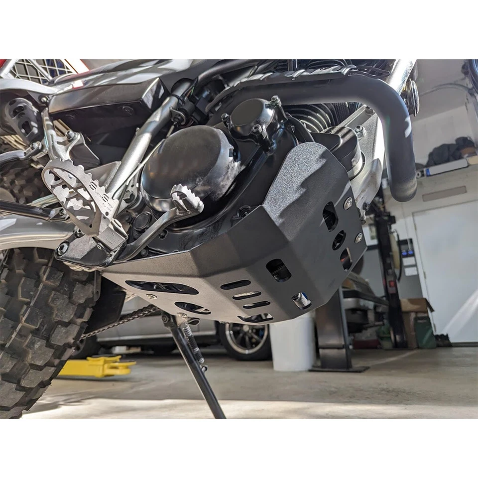 Placa de deslizamiento de aluminio para motocicleta de 4 mm apta para Yamaha TW200 1987-2025 Foto 2 de 4