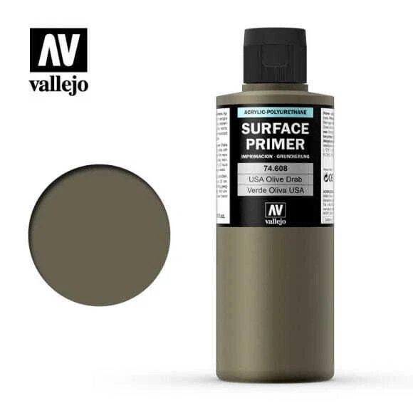 ACRYLICOS VALLEJO VALLEJO PRIMER 74608 US OLIVE DRAB 200ml