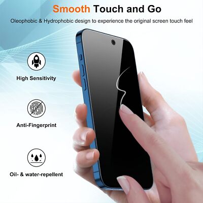 For Phone 15 14 13 12 11 X Prvacy Ant Spy Tempered Glass Screen