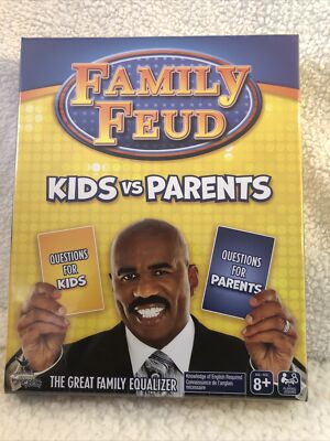 FAMILY FEUD BOARD GAME KIDS VS PARENTS THE GREAT FAMILY EQUALIZER STEVE HARVEY