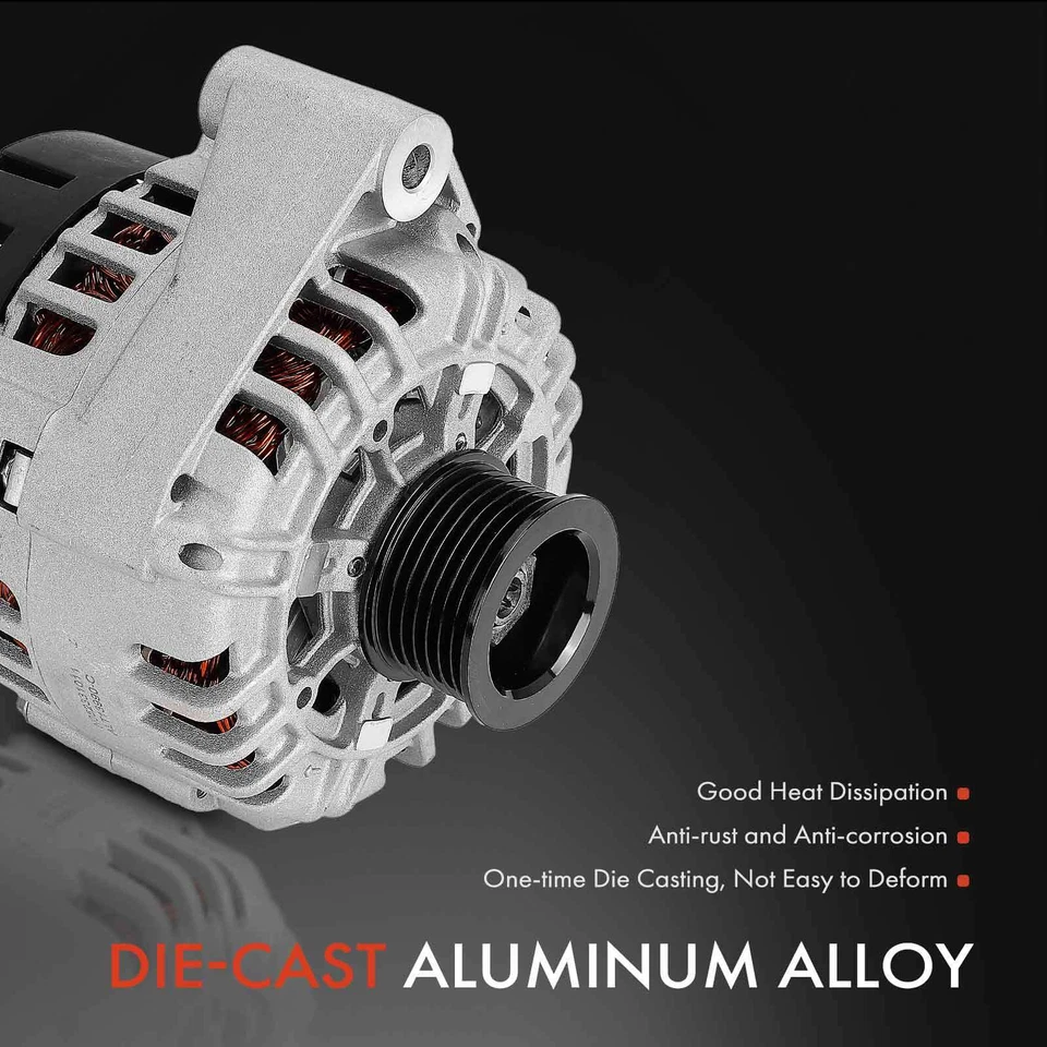 Alternador para Land Rover Discovery 2003-2004 120A 12V en sentido horario polea de 7 ranuras Foto 4 de 4
