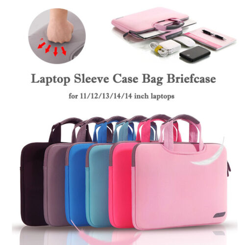 Plain Soft Handbag Laptop Case Bag For Huawei Microsoft Acer 11"12"13"15.4"15.6" - Afbeelding 1 van 17