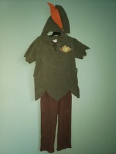 DISNEY STORE PETER PAN 3 PIECE TUNIC TOP HAT PANT HALLOWEEN COSTUME DRESS UP S 6