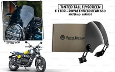 Tinted Tall Flyscreen "with fittings For Royal Enfield Bear 650"