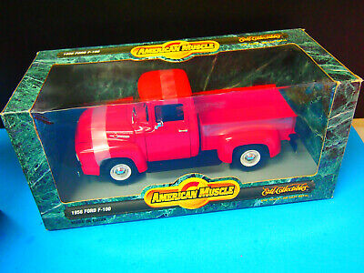 1/18 ERTL AMERICAN MUSCLE RED 1956 FORD F-100 PICKUP TRUCK