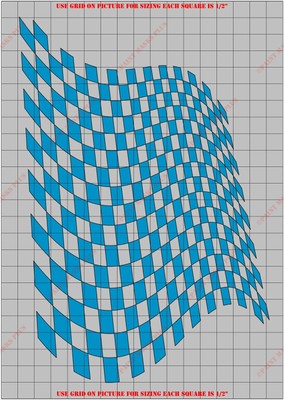 CKR5068PT Wavy Checkers General Paint Mask/ Stencil Kit