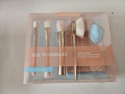 Real Techniques Endless Summer 6pcs Radiance Kit Skin+Face+Body | New