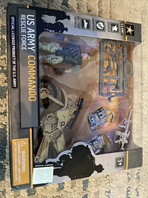 Official US Army Commando Rescue Force Action Figure w/ Motorbike NEW ...