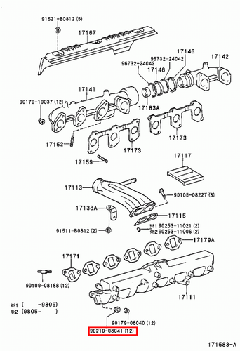 Genuine LandCruiser 80 Series 1HD 1HZ Intake Manifold Rubber Seal Washer x12 - Picture 15 of 20