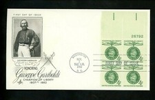 US FDC #1168-1169 Artcraft M-5 M-6 1960 DC Garibaldi Italia Blocco Targhe PB (2)