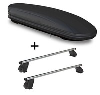 Dachbox VDPMAA460L Matt+DachträGer K1P Alu FüR FüR Fiat Multipla II 5TüRer Ab 04