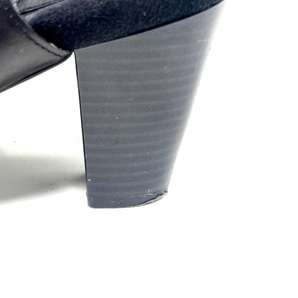 Giani Bernini Justyne Leather Heels Strappy Sandal Black Size 7.5 Block Heel - Image 4 of 4