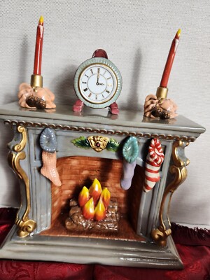 Vtg Grandeur Noel Porcelain Santa Christmas Scene Collectors