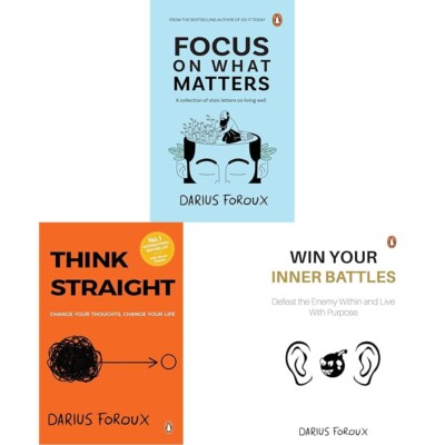 Foroux Darius 3 Books Set - Focus On What Matters & Think Straight & Win Your In