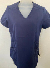 ADAR Pro Women's Short Sleeve V Neck Scrub Top - XS /XCH - Navy Blue