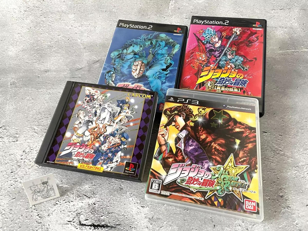 PS2 Jojo's Bizzare Adventure Phantom Blood & Ougon no Kaze 2 game set Japan