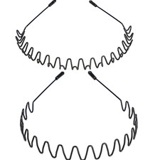 Diademas de metal para hombres y mujeres, paquete de 2, diademas negras unisex d