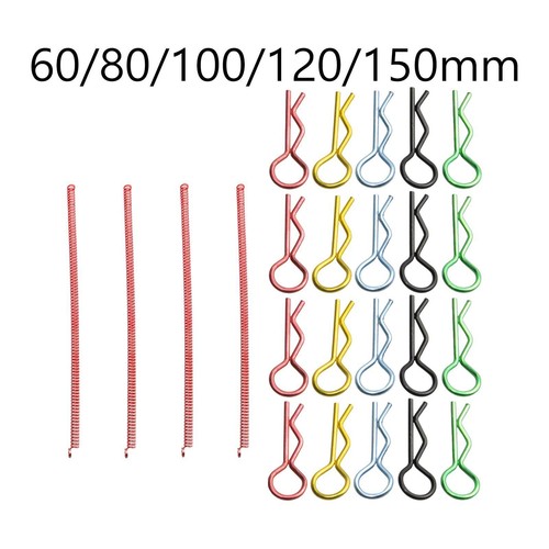 T TOOYFUL 20er-Set Karosserieclips (Splinte) Für 1/10 RC Auto – Edelstahl, Orange, Passend Für Redcat, HPI, HSP Uvm.