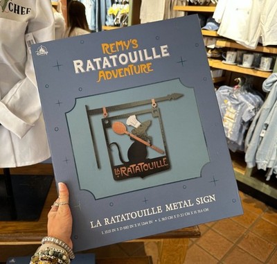 NEW 2025 Disney Parks Epcot Remy LA RATATOUILLE Hanging Metal Sign Prop Artwork