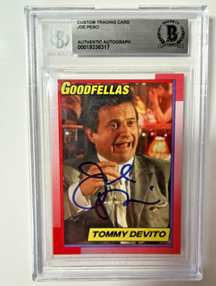 Joe Pesci Autographed GOODFELLAS Set Card BECKETT Authentic Auto