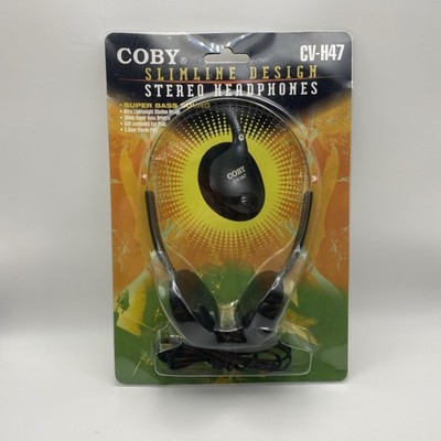 COBY CV-H47 Stereo Adjustable Headphones Vintage 2000s Slimline Design Tech