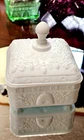 Indiana Tiara White Milk Glass Honey Bee Hives Covered Honey/Candy Dish Perfect