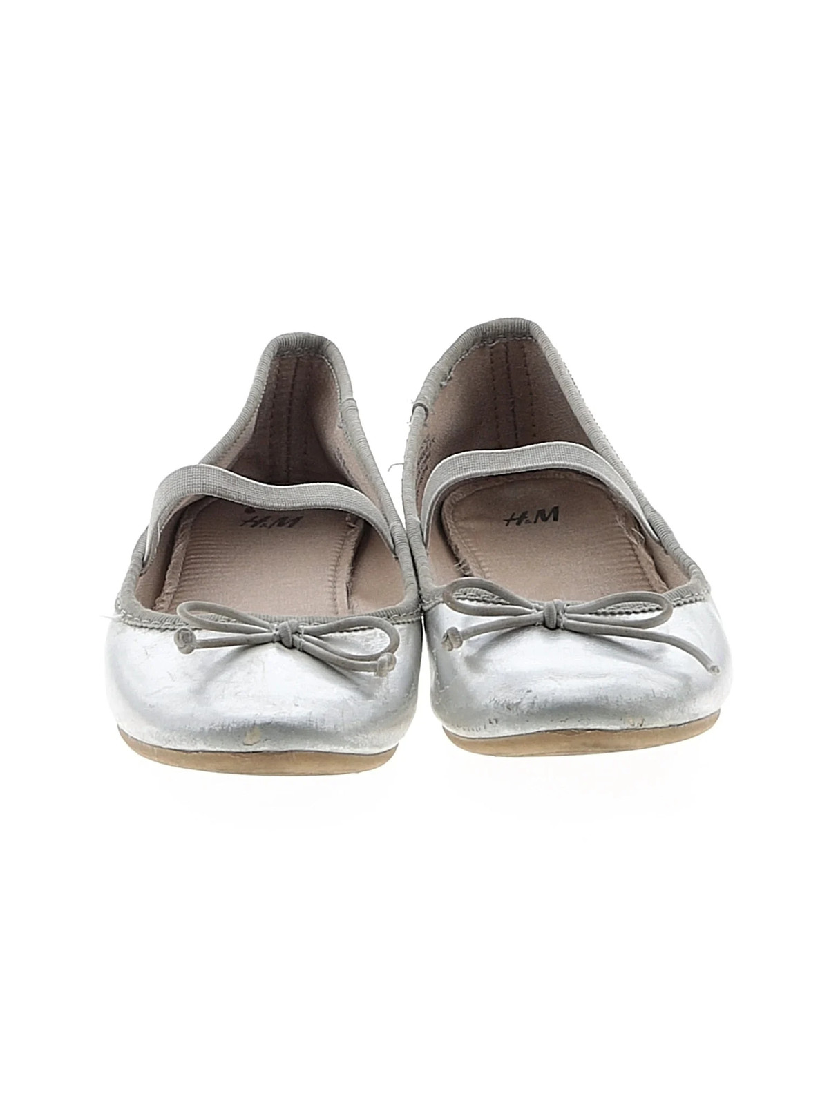 H&M Girls Silver Flats 12.5 thumbnail 2