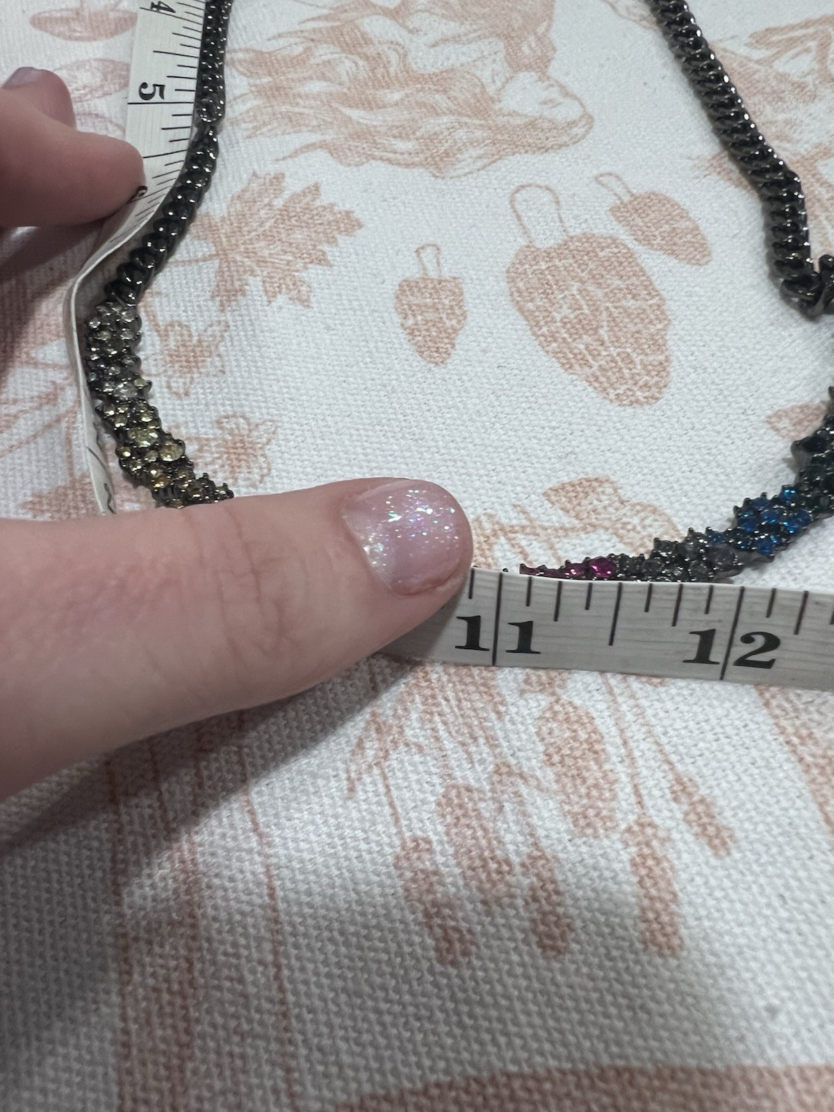 Rhinestone Collar Statement Necklace Signed Logo … - image 9