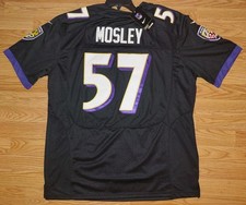 BALTIMORE RAVENS JERSEY CJ MOSLEY MEN SIZE 48 STITCHED NIKE ONFIELD NEW WIT TAGS