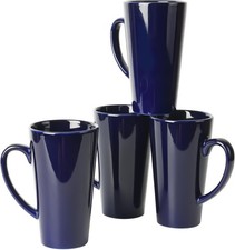 bla Funnel Ceric Tall Coffee Mugs for Coffee, Tea, Cocoa, Latte