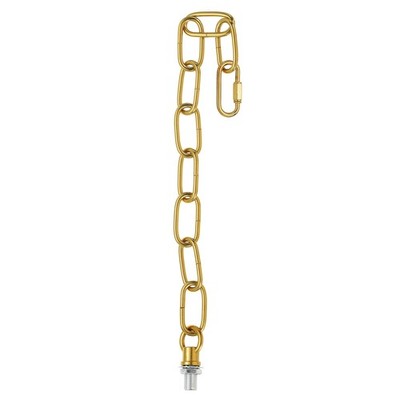 1 Set 1 ft Light Fixture Chain Metal Looping Link Up to 110 lbs Gold Tone